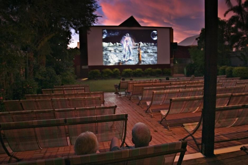 Moviegoers enjoy a flick at an outside movie garden in Broome. Australia. [Photo of the day - September 2011]