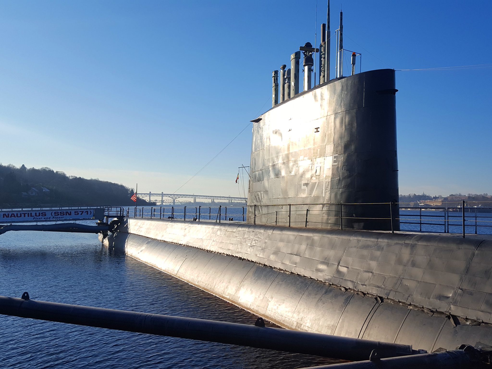 USS Nautilus:  the world's first nuclear-powered submarine.  This image is from Drain the Oceans. [Photo of the day - May 2020]