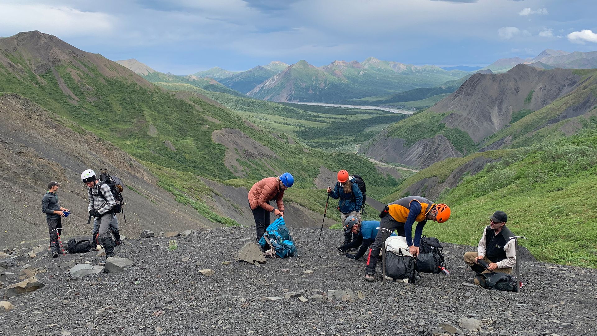 Paleontologists on an expedition through the backcountry of Denali National Park. This is from... [Photo of the day - January 2022]