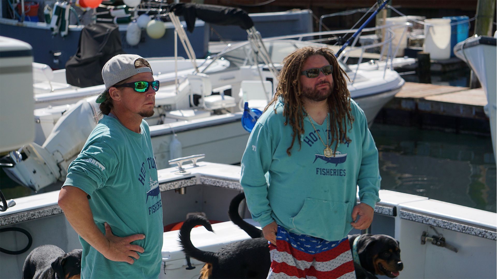 Hot Tuna (left to right) First Mate Jarrett Przybyszewski and Captain TJ Ott arriving at the... [Photo of the day - February 2022]