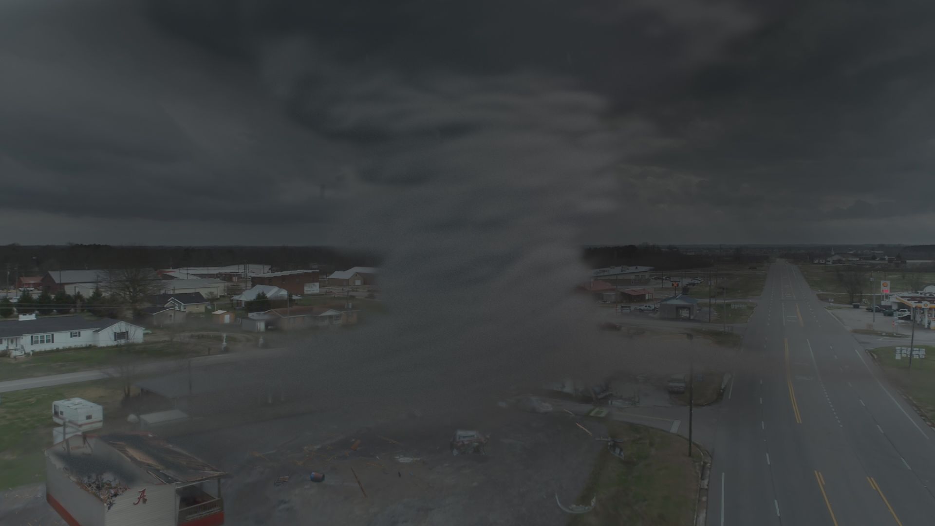 Tornado ripping through town. This is from WITNESS TO DISASTER [Photo of the day - February 2022]