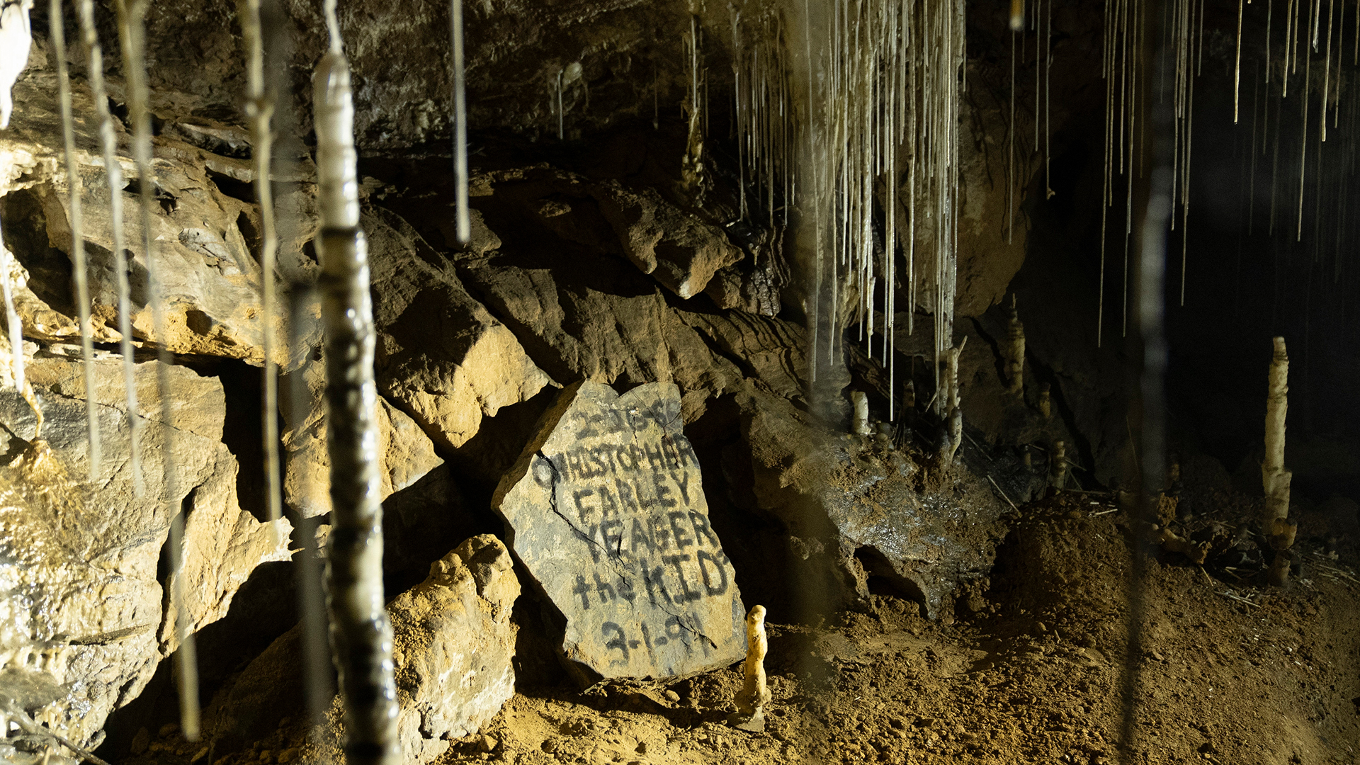 A memorial site honoring Chris Yeager, a caver who passed away inside Cheve Cave in 1991. This... [Photo of the day - June 2022]