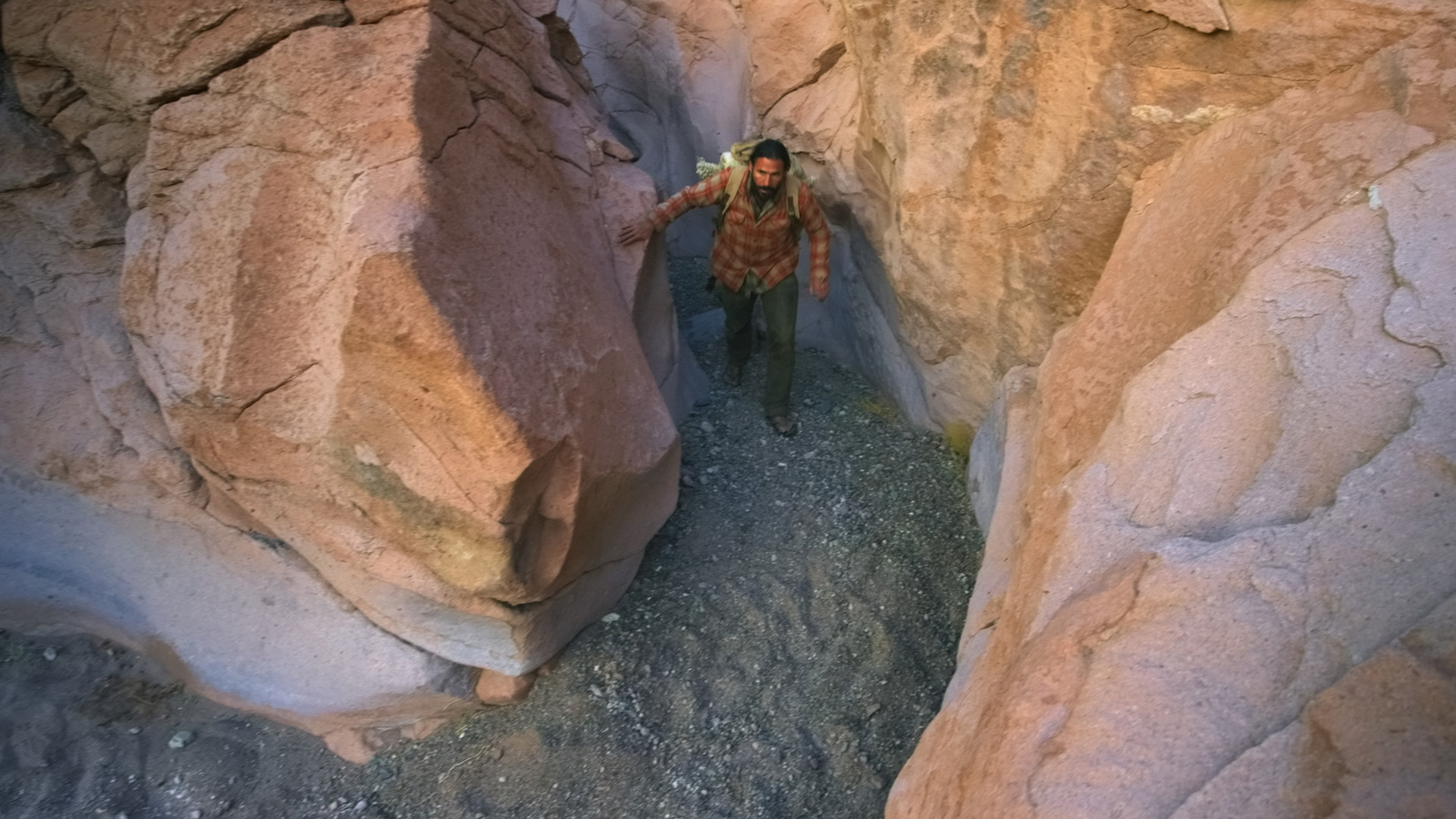 Hazen walks through the Canyons. This is from Primal Survivor: Over the Andes. [Photo of the day - February 2023]