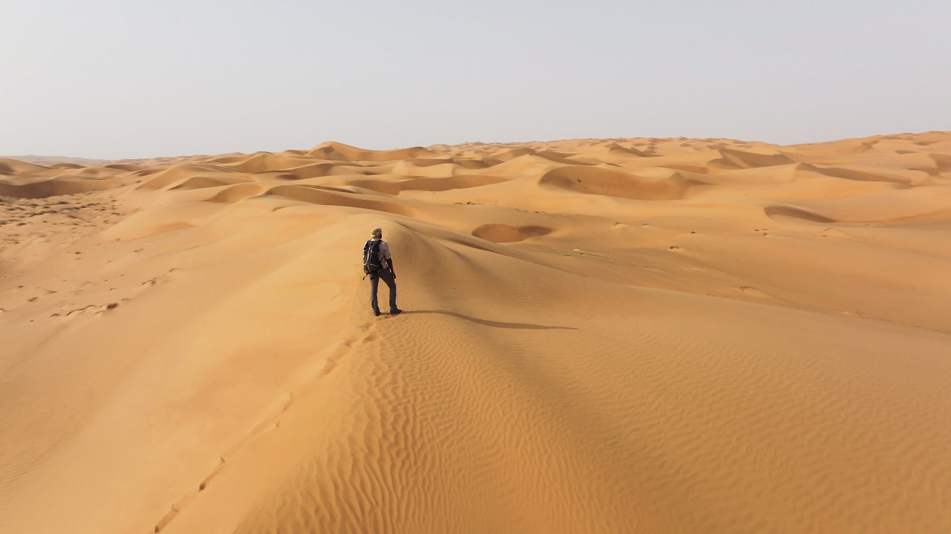 Dwayne Fields walks in the desert. This is from 7 Toughest Days. [Photo of the day - March 2023]