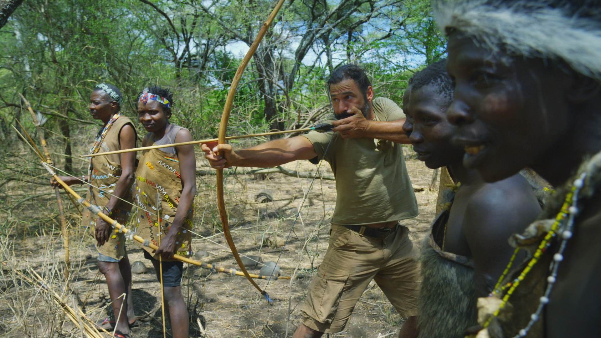 Hazen Audel joins the Hazda Tribe as they practice shooting bows and arrows. This is from Primal... [Photo of the day - May 2023]