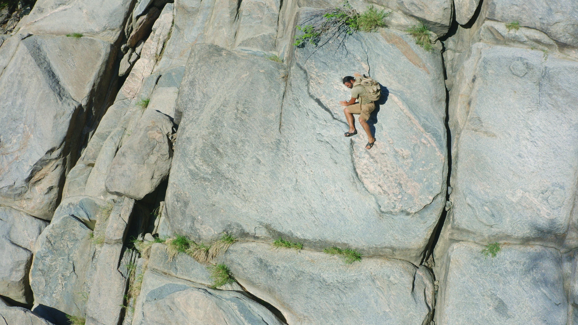 Hazen Audel scaling down a rock face. This is from Primal Survivor: Extreme African Safari. [Photo of the day - May 2023]