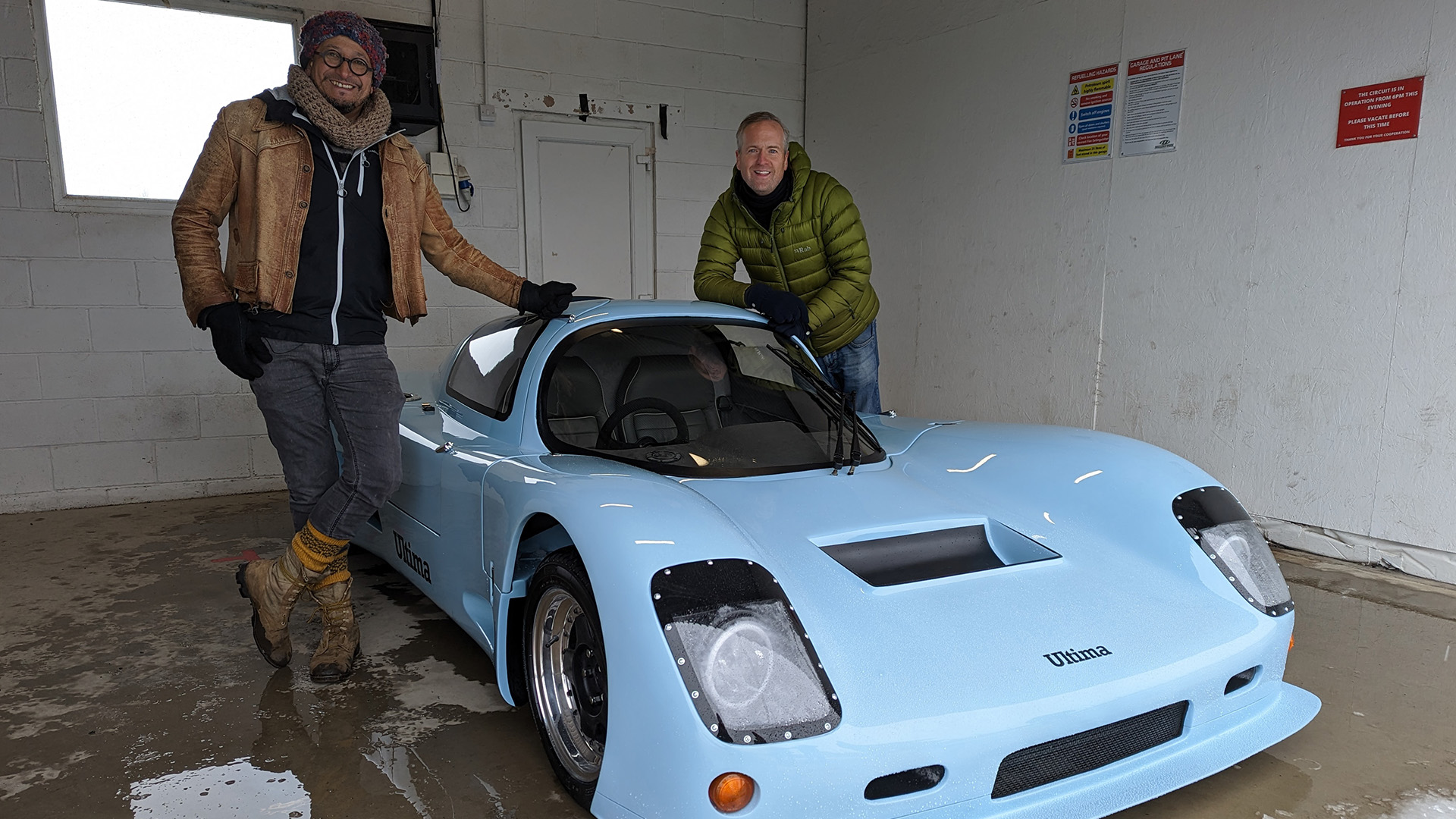 Fuzz Townshend and Tim Shaw pose with the restored Ultima.  This is from Car S.O.S. Season 11. [Photo of the day - May 2023]