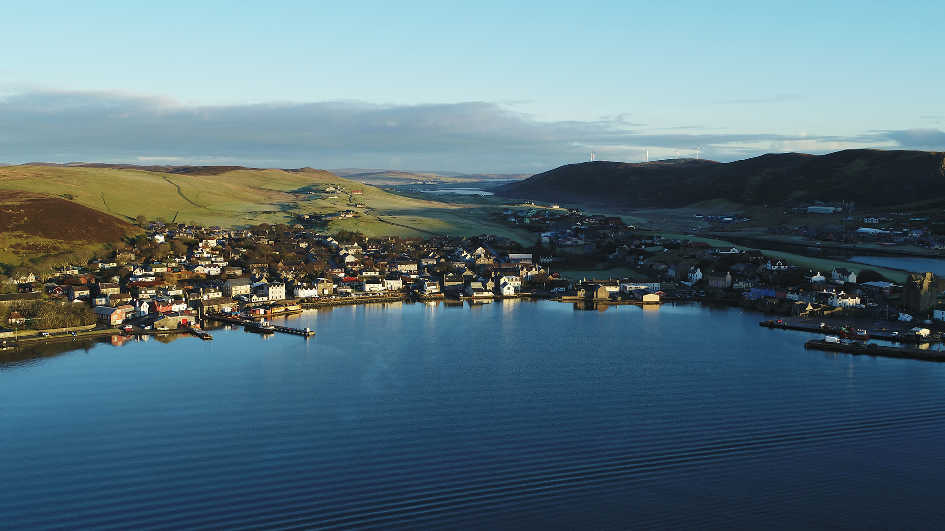 The town of Scalloway, on Scotland's Shetland archipelago, is seen from above. This is from... [Photo of the day - June 2023]