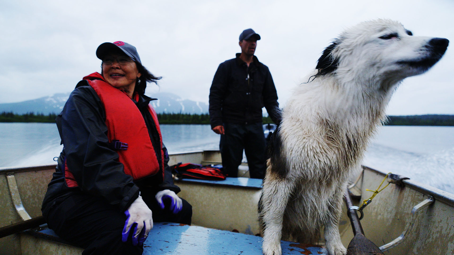 Joel Jacko travels on his boat with his aunt, Sarah Thiele. This is from First Alaskans. [Photo of the day - July 2023]
