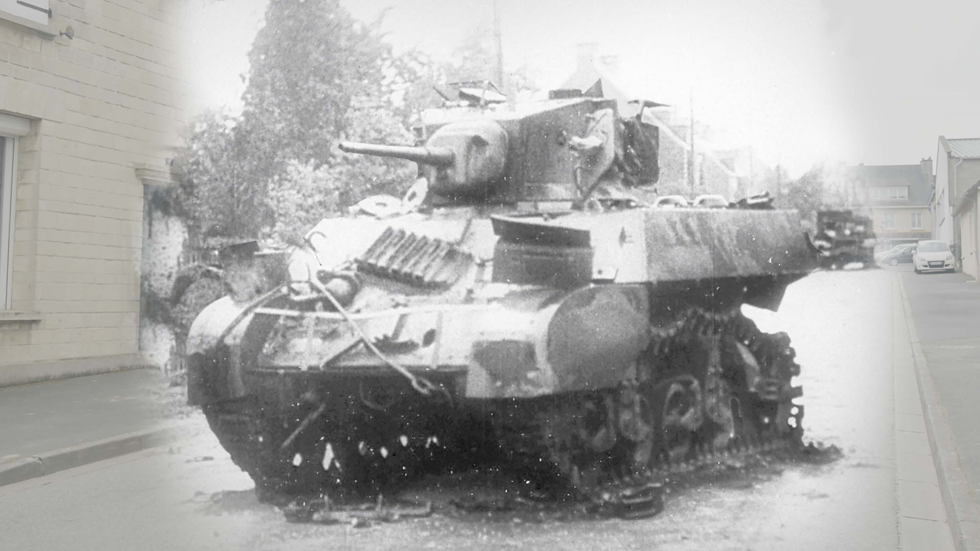 A German Tiger Tank on the road.  This is from WWII: Secrets From Above, season 2. [Photo of the day - September 2023]