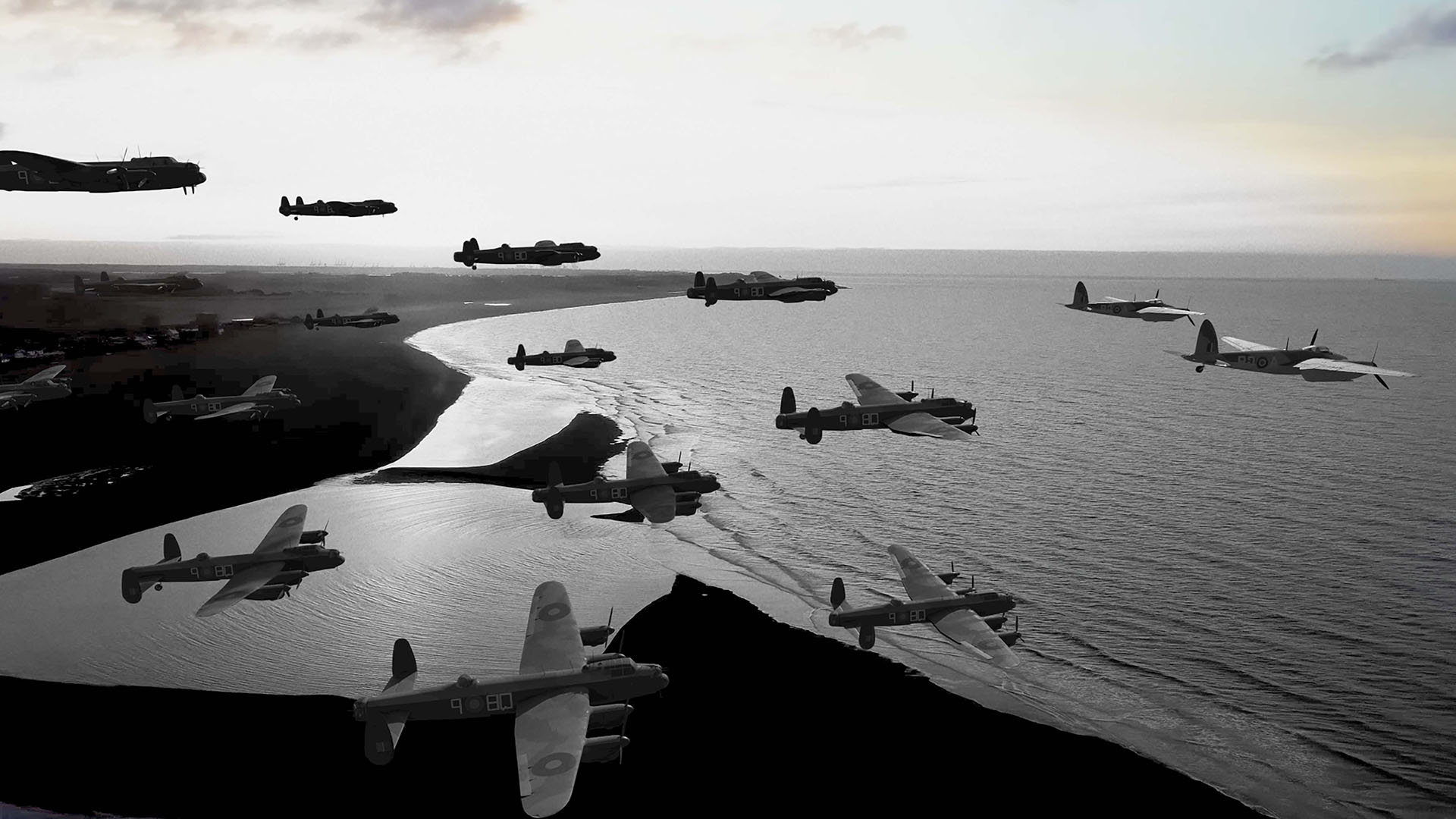 Lancasters flying to Saumur. This is from WWII: Secrets From Above, season 2. [Photo of the day - September 2023]