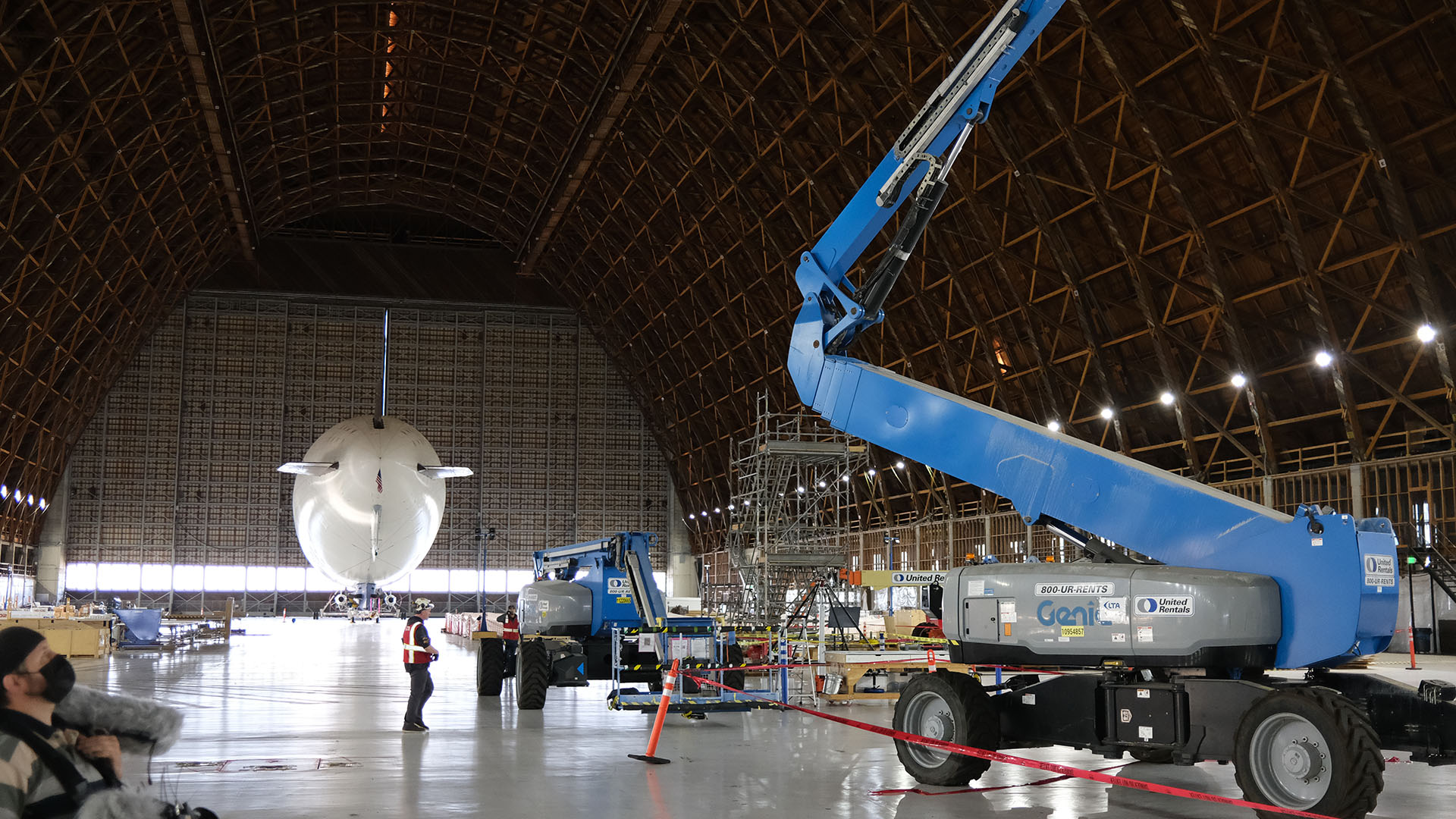 An overall view of the Moffett Field Hanger. This is from Building Impossible with Daniel Ashville. [Photo of the day - September 2023]