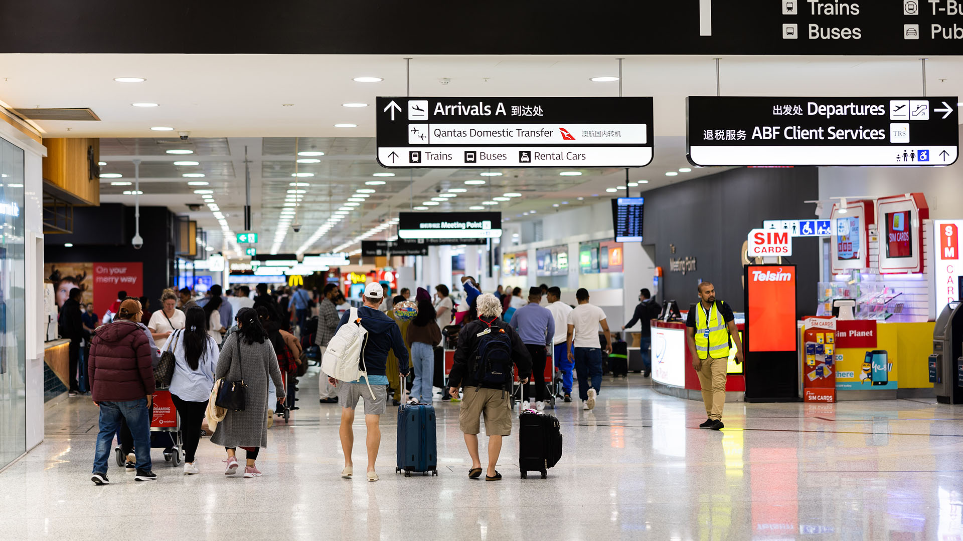 Passengers and their luggage flowing through Sydney Airport. This is from Inside Sydney Airport. [Photo of the day - January 2024]