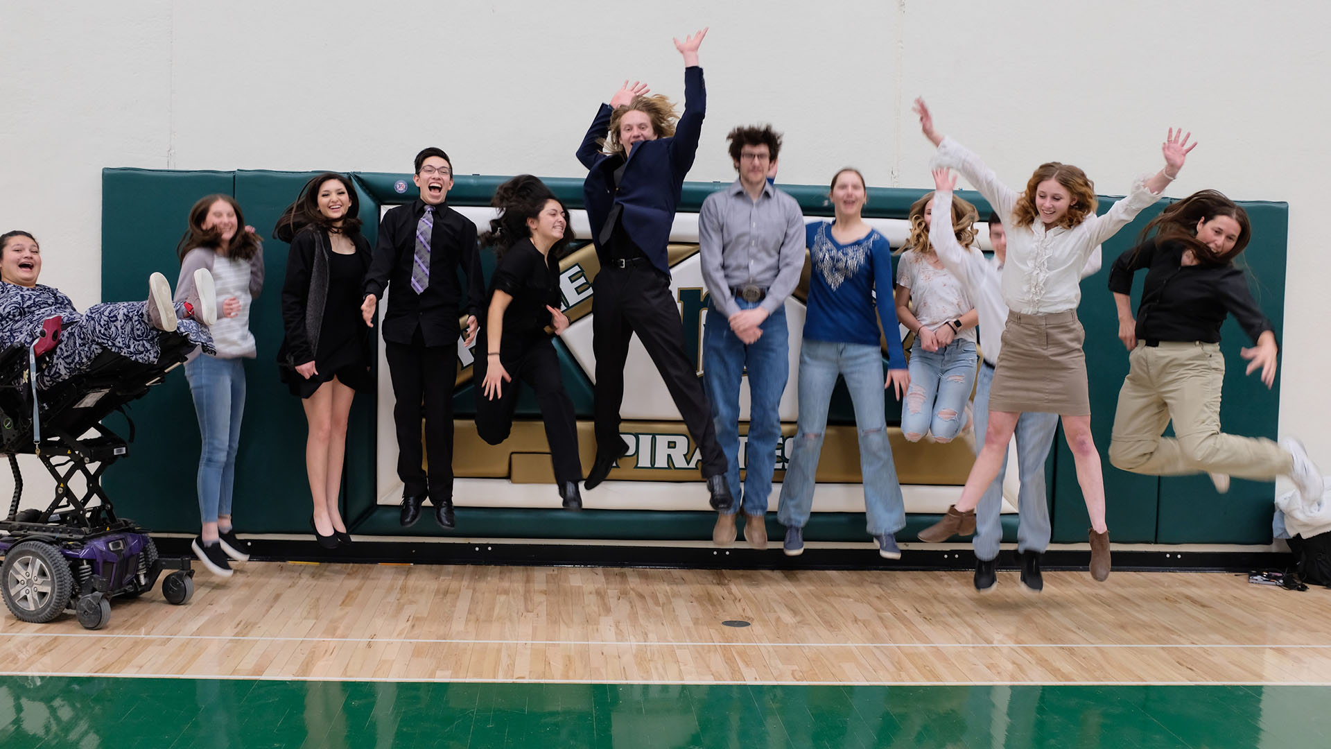 The Monte Vista High School science fair students celebrate at the end of a stressful day of... [Photo of the day - January 2024]