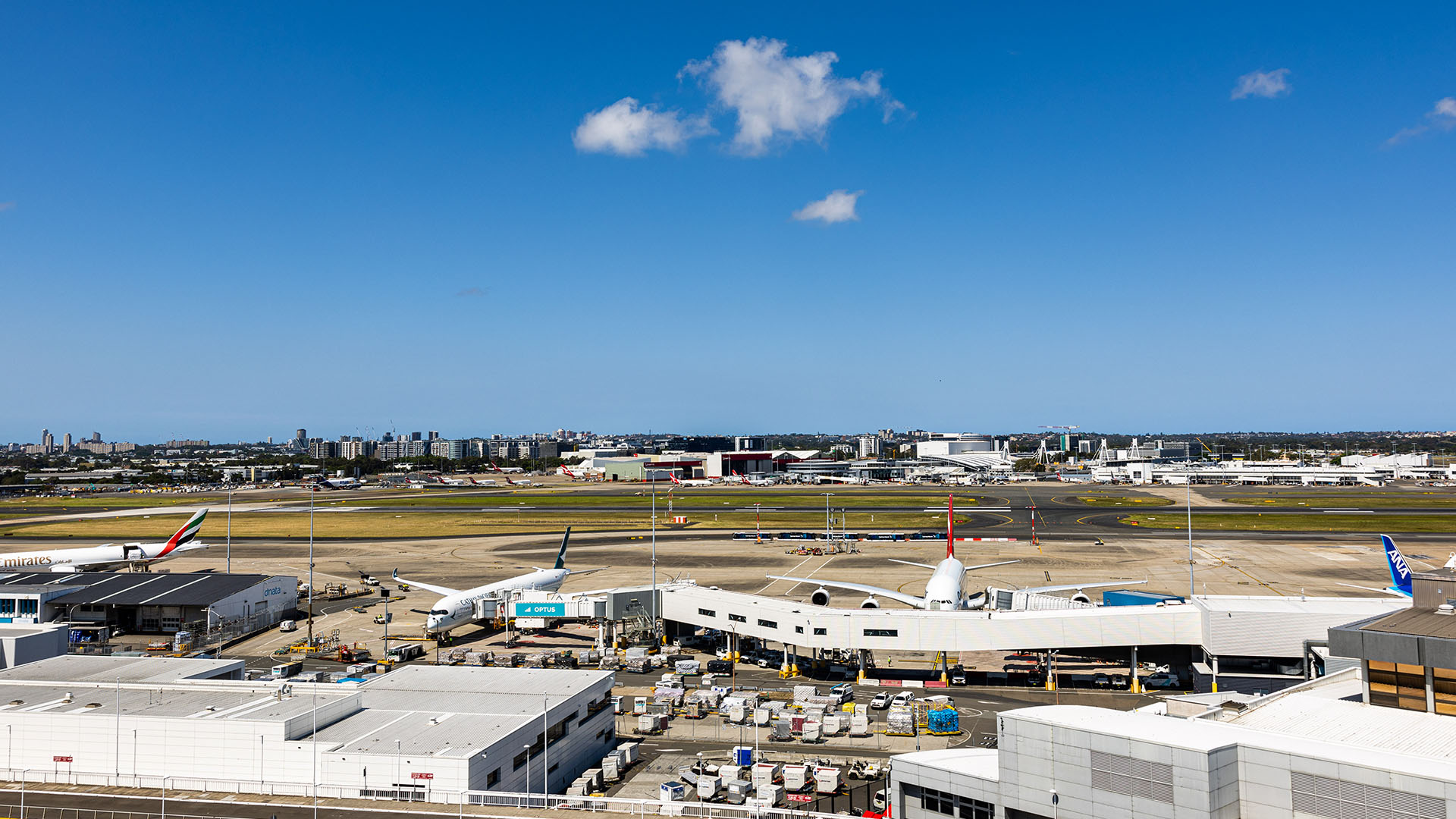 Planes at the bays in Sydney Airport. This is from Inside Sydney Airport. [Photo of the day - January 2024]