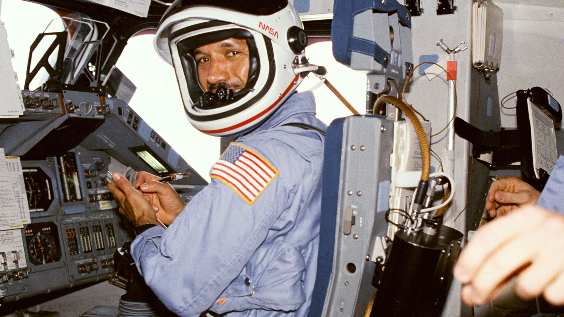 Charlie Bolden on the shuttle Columbia. This is from The Space Race. [Photo of the day - February 2024]