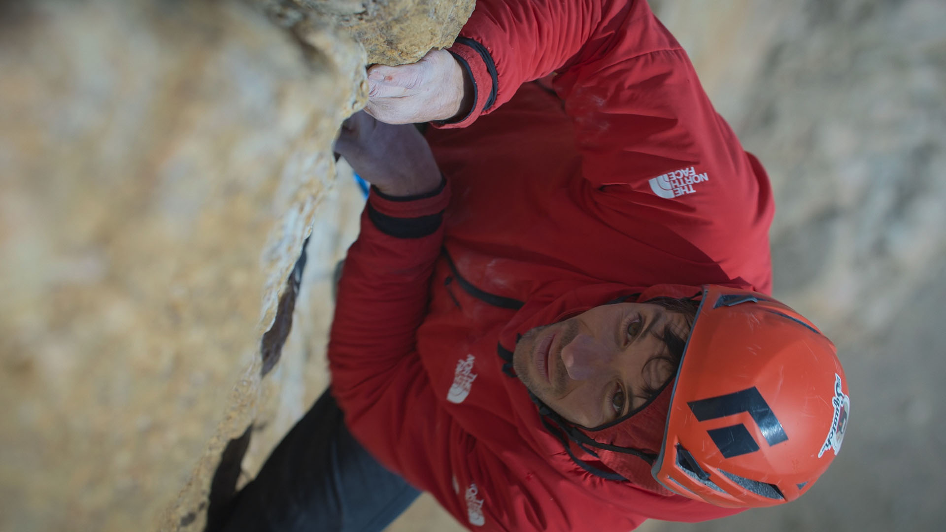 Alex Honnold leads the pool wall ascent. This is from Arctic Ascent with Alex Honnold. [Photo of the day - February 2024]