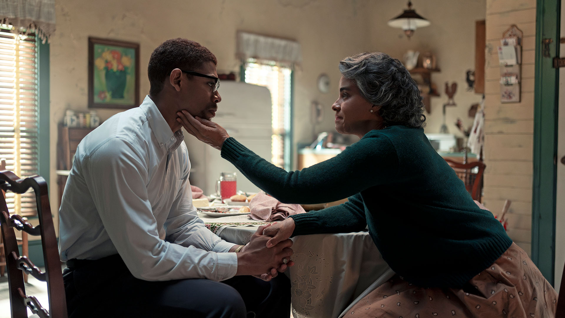 Malcolm, played by Aaron Pierre, visits his mother Louise, played by Parisa Fitz-Henley, in... [Photo of the day - February 2024]