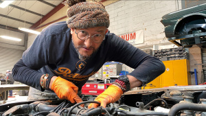 Fuzz Townshend working on the car... [Photo of the day - 14 APRIL 2024]