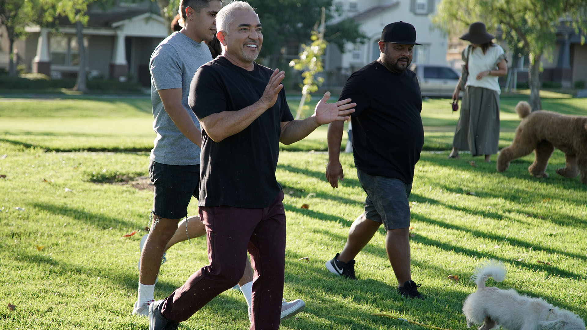 Cesar Millan talking to clients. This is from Cesar Millan: Better Human Better Dog Season 4. [Photo of the day - May 2024]