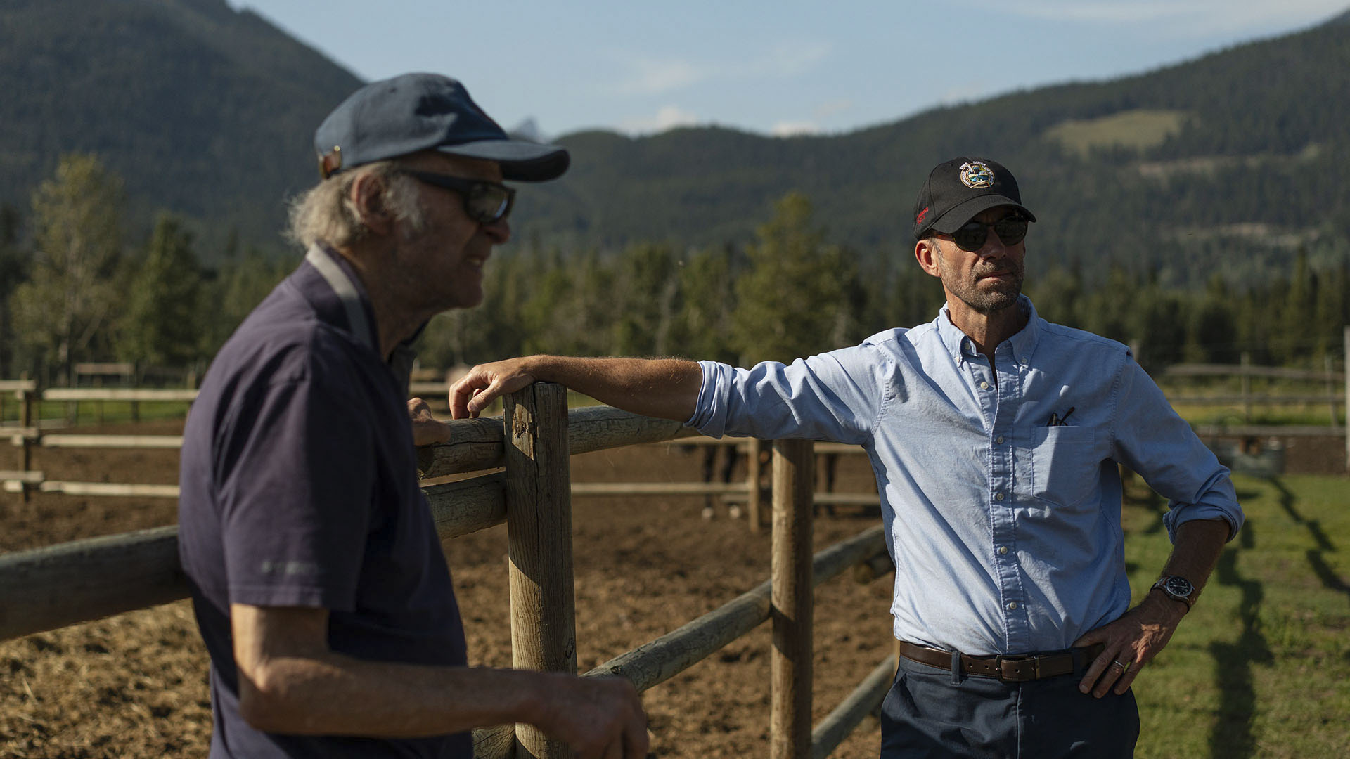Sir Ranulph Fiennes and actor Joseph Fiennes talk at Banff Trail Riders as they revisit... [Photo of the day - June 2024]