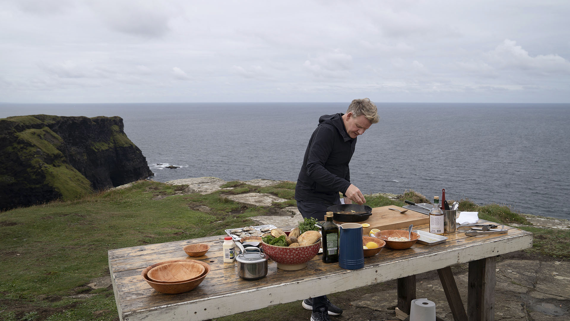 Gordon Ramsay during the final cook.  This is from Gordon Ramsay: Uncharted, Season 4. [Photo of the day - June 2024]
