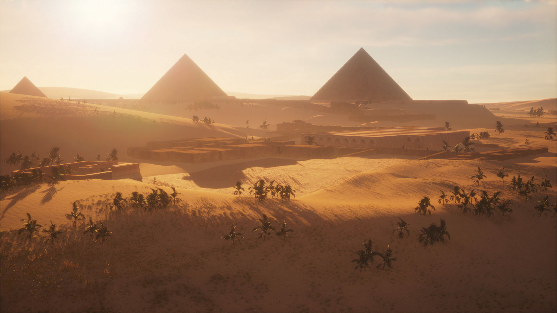 A computer-generated image shows the Lost City of the Pyramid builders with the Great Pyramids... [Photo of the day - June 2024]