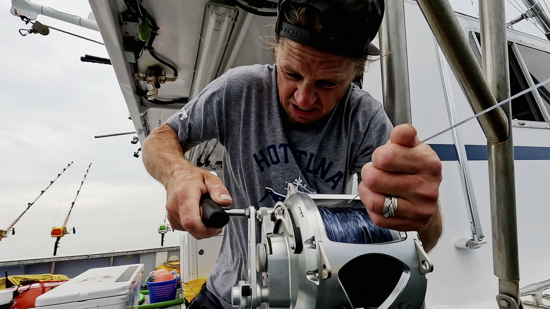 Hot Tuna First Mate Jarrett Przybyszewski. This is from Wicked Tuna Seasn 13. [Photo of the day - July 2024]