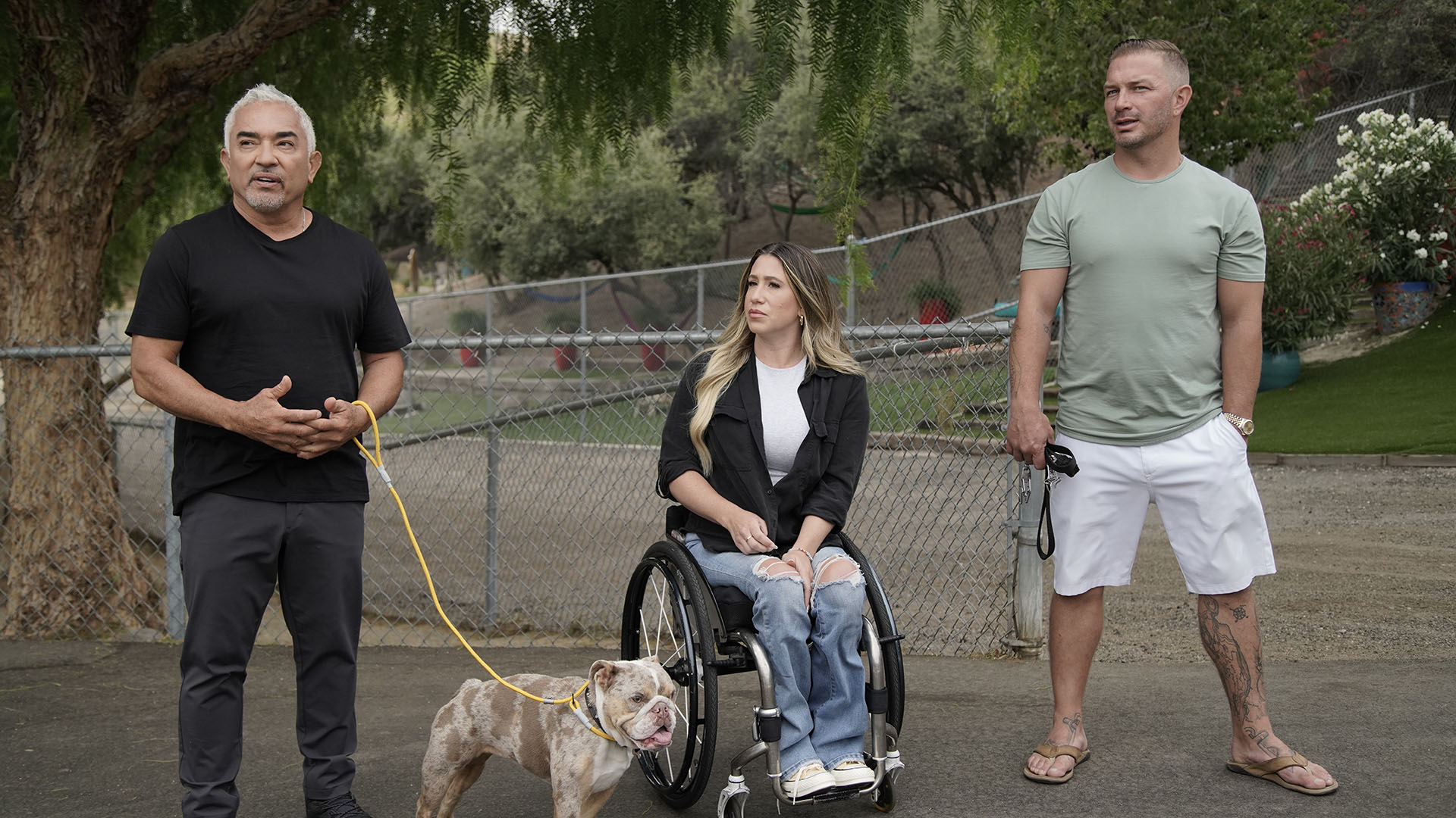 Cesar Millan talking to Chelsie and Jay with Bailey. This is from Cesar Millan: Better Human... [Photo of the day - August 2024]