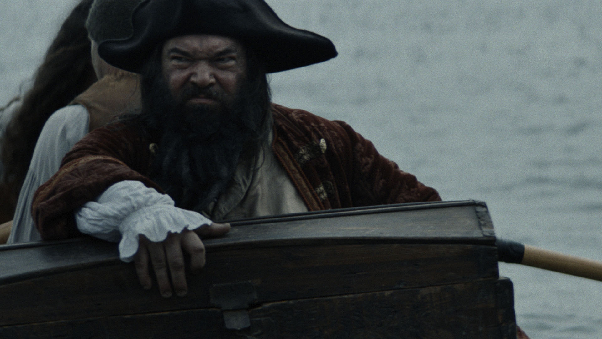 REENACTMENT - Captain Blackbeard holds a chest of stolen loot in a row boat. This is from... [Photo of the day - August 2024]