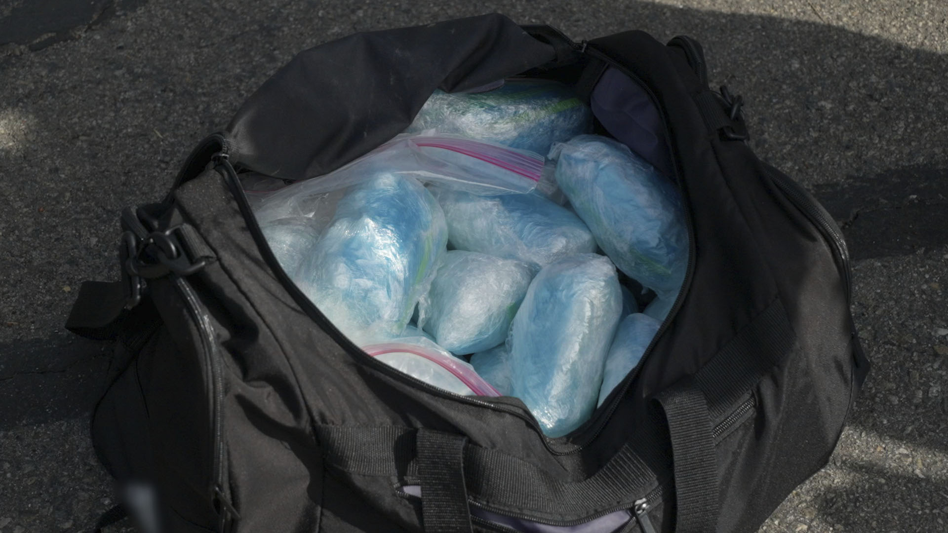 Multiple packages of methamphetamine were discovered by HSI in a duffle bag in the trunk of a... [Photo of the day - September 2024]