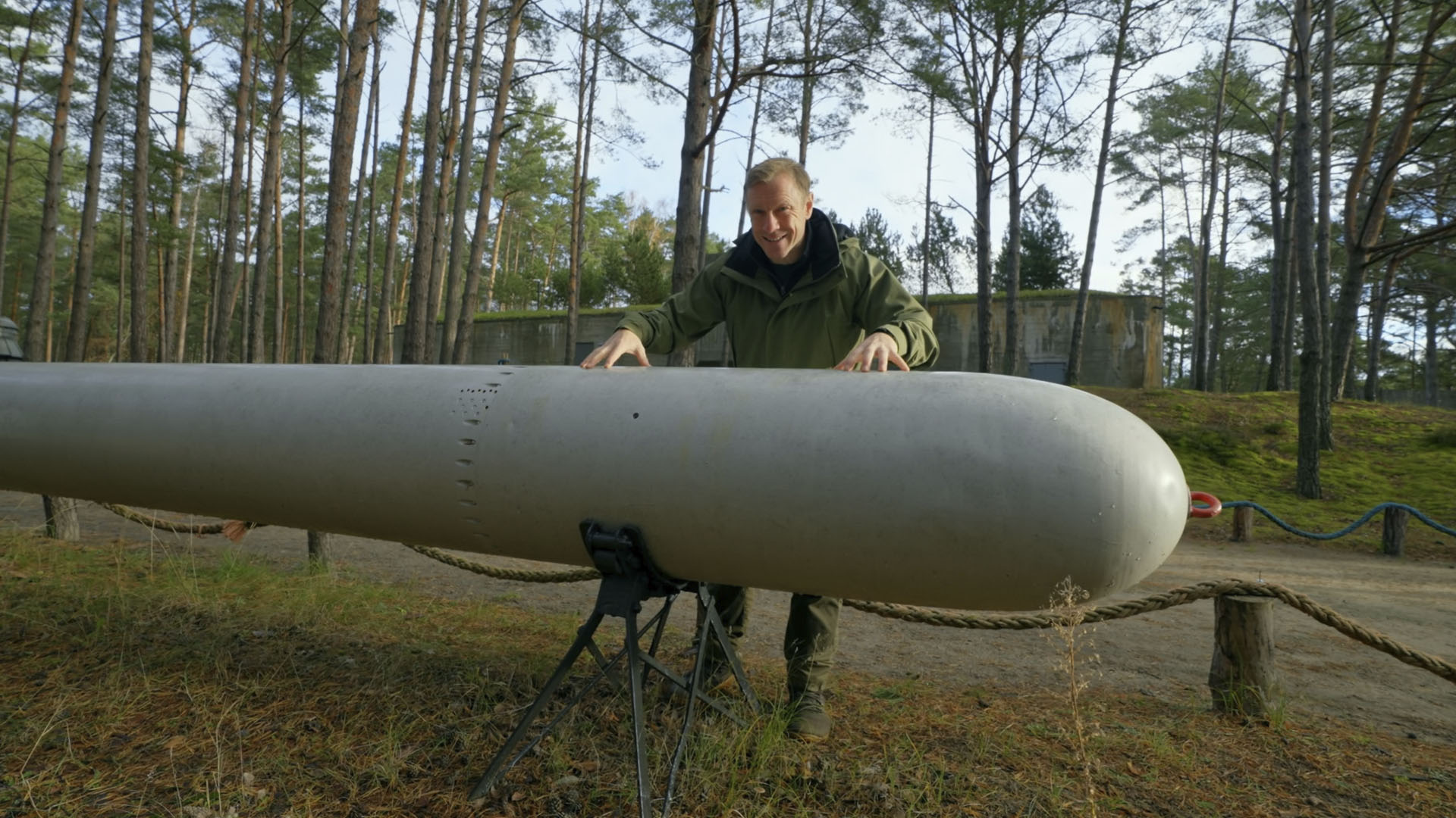 Andy with a torpedo. This is from Defending Europe. [Photo of the day - September 2024]