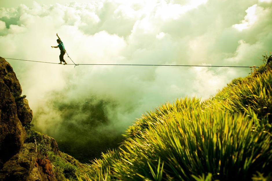 Climber Cedar Wright walks the highline above Rio de Janeiro, Brazil. This image is from First... [Photo of the day - نوفمبر 2012]