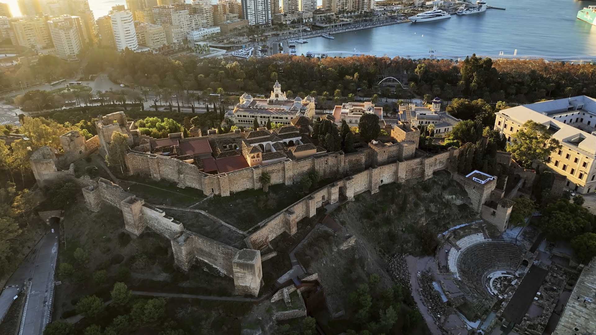 Málaga's Alcazaba fortress is seen from above. This is from Defending Europe. [Photo of the day - October 2024]