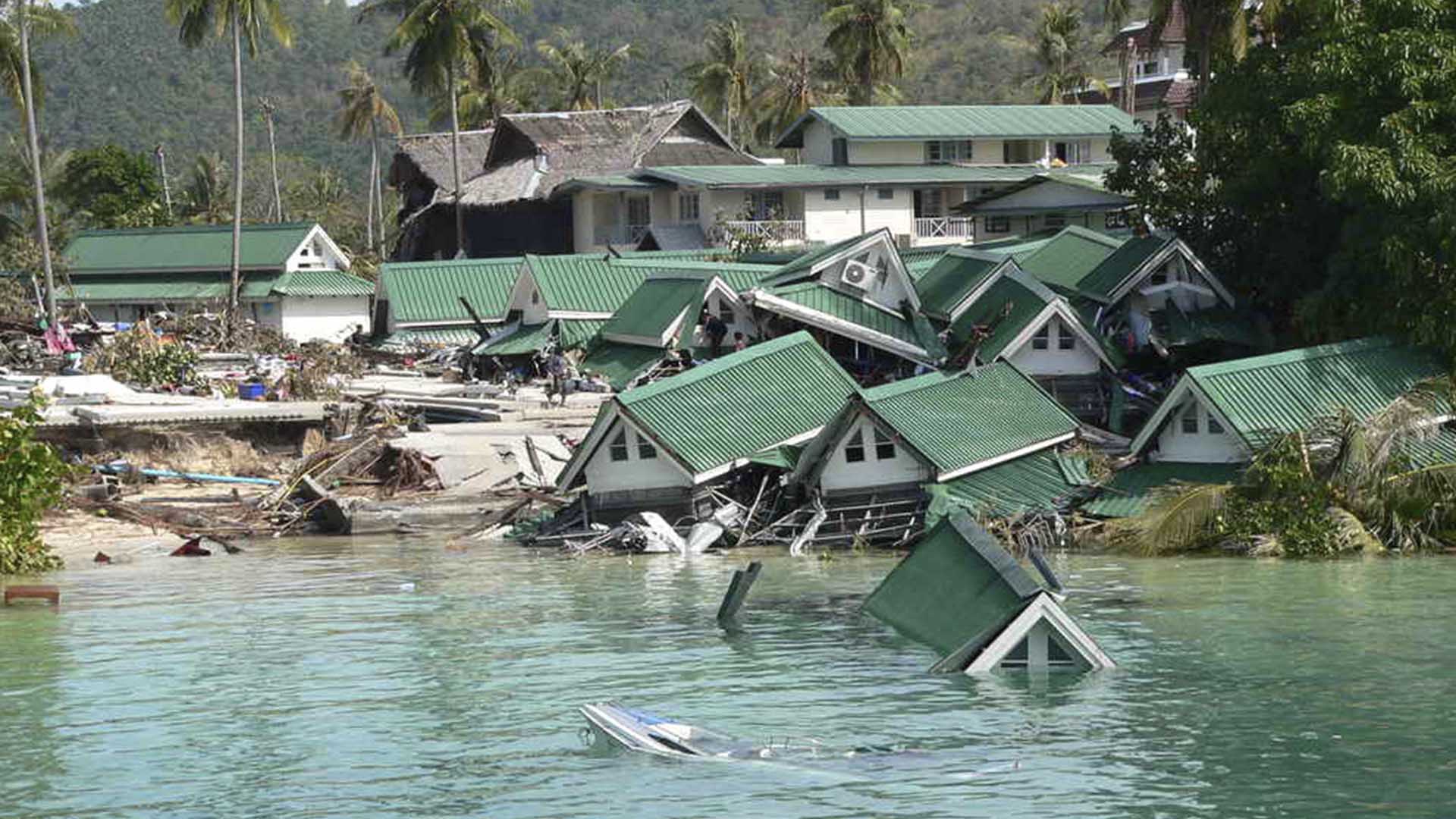 Holiday houses destroyed by the tsunami are pictured on Phi Phi island, Thailand, Dec. 29, 2004.... [Photo of the day - November 2024]