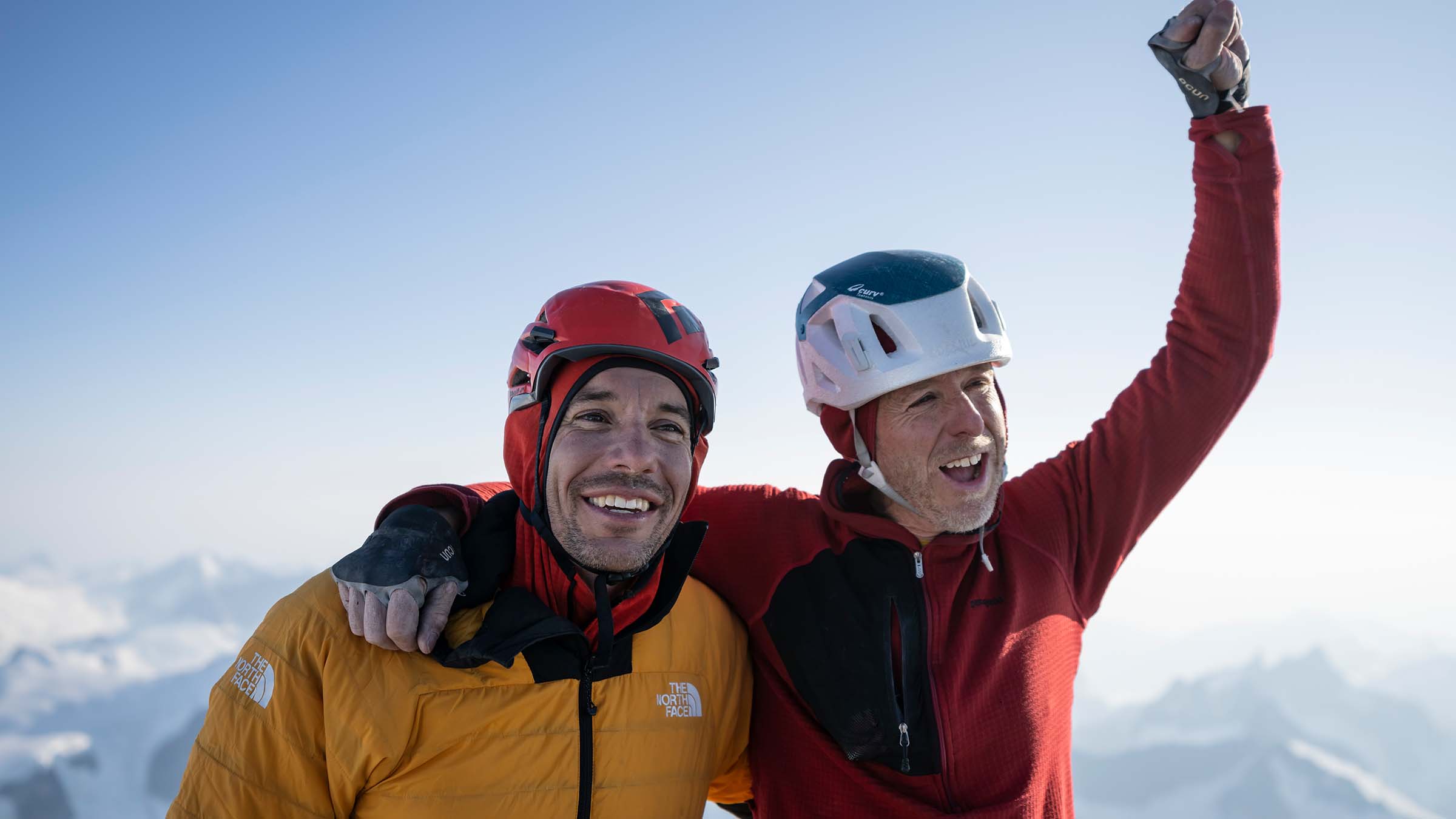 Alex Honnold and Tommy Caldwell celebrating on top of the Devil's Thumb. This is from The... [Photo of the day - December 2024]