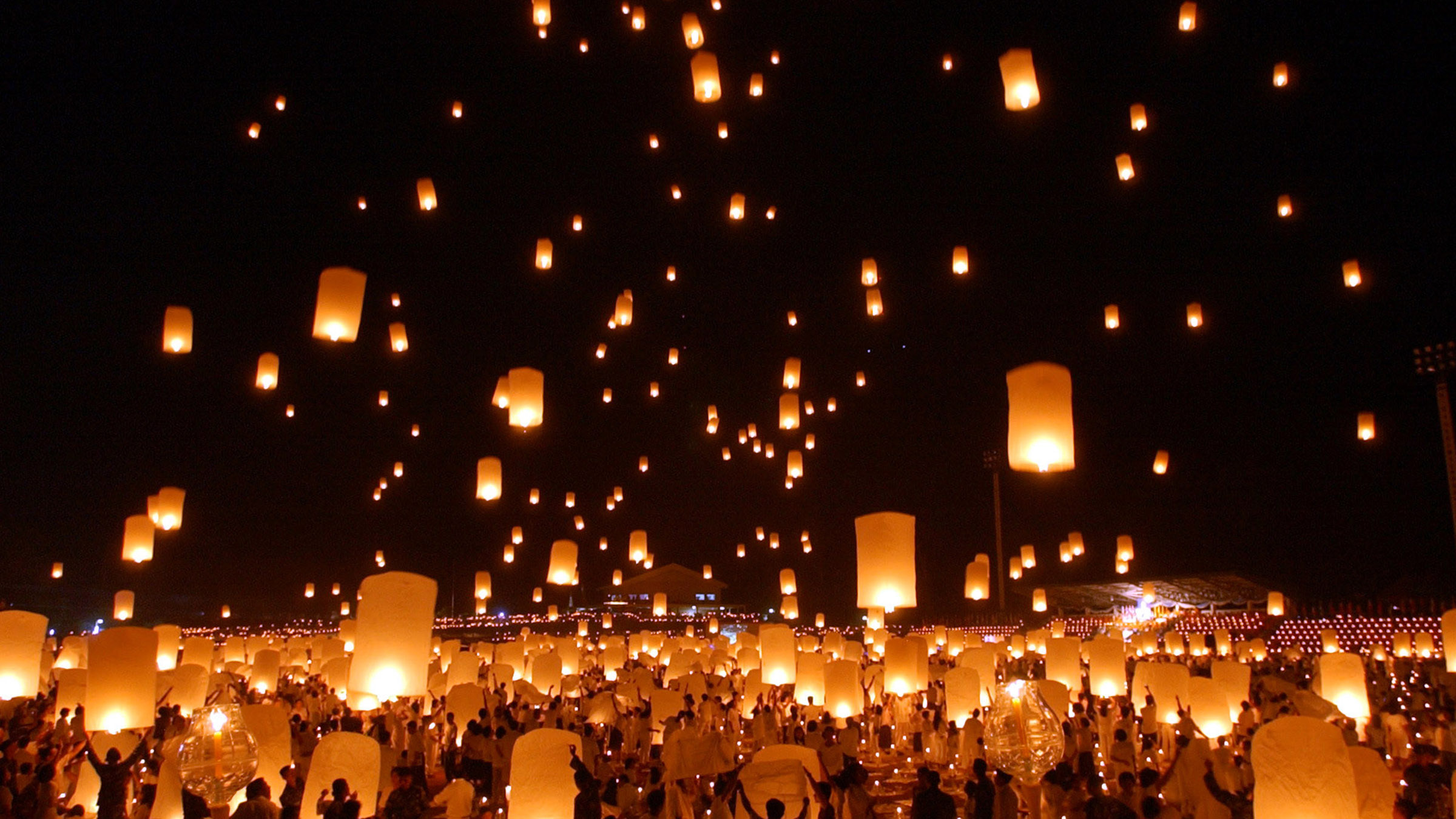 Hundreds of lanterns are released during a memorial service held on Jan. 19, 2005 at the Takuapa... [Photo of the day - December 2024]