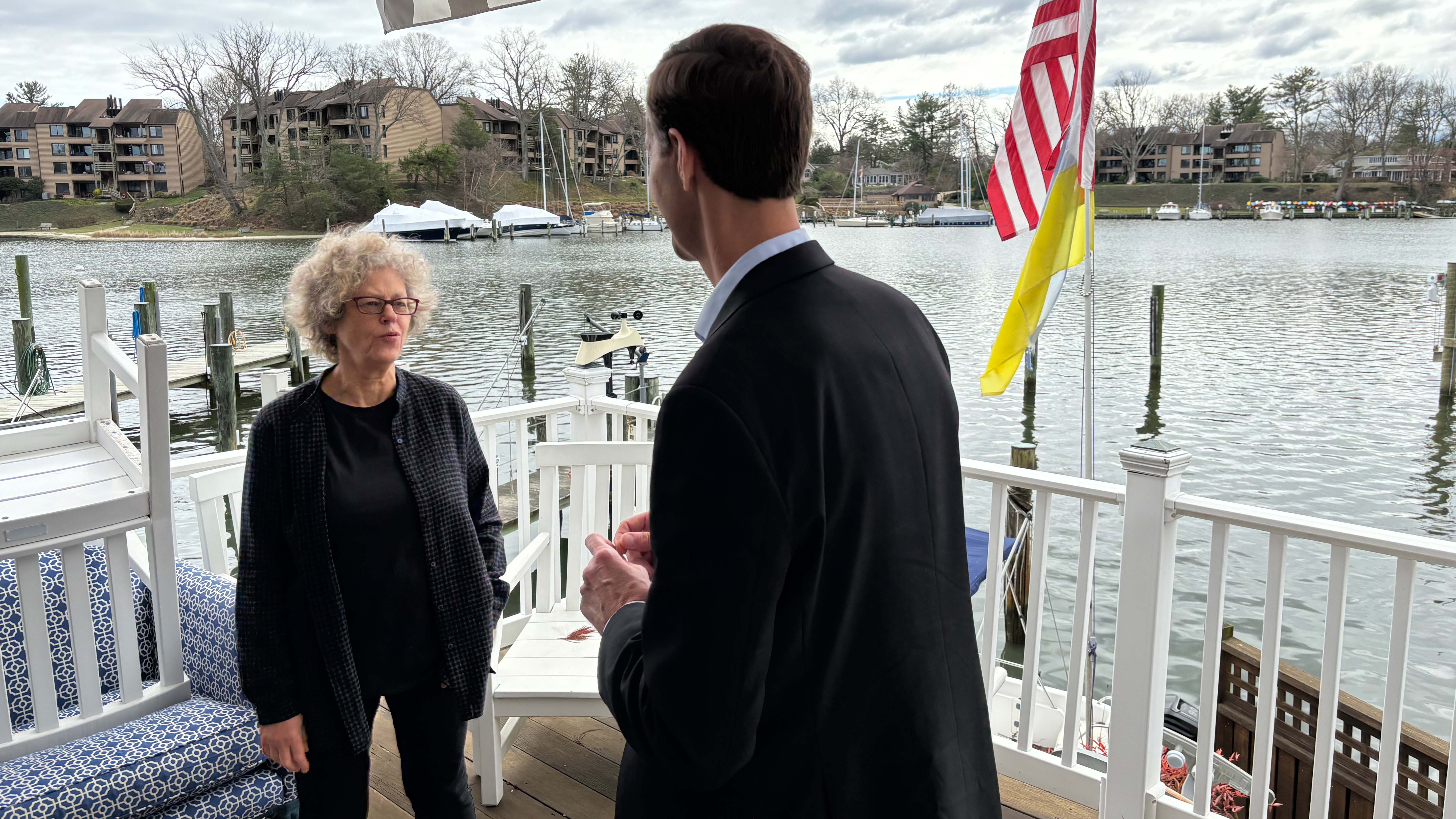 Leslie Kean speaking with Tim Gallaudet. This is from UFOs: Investigating the Unknown, Season 2. [Photo of the day - January 2025]