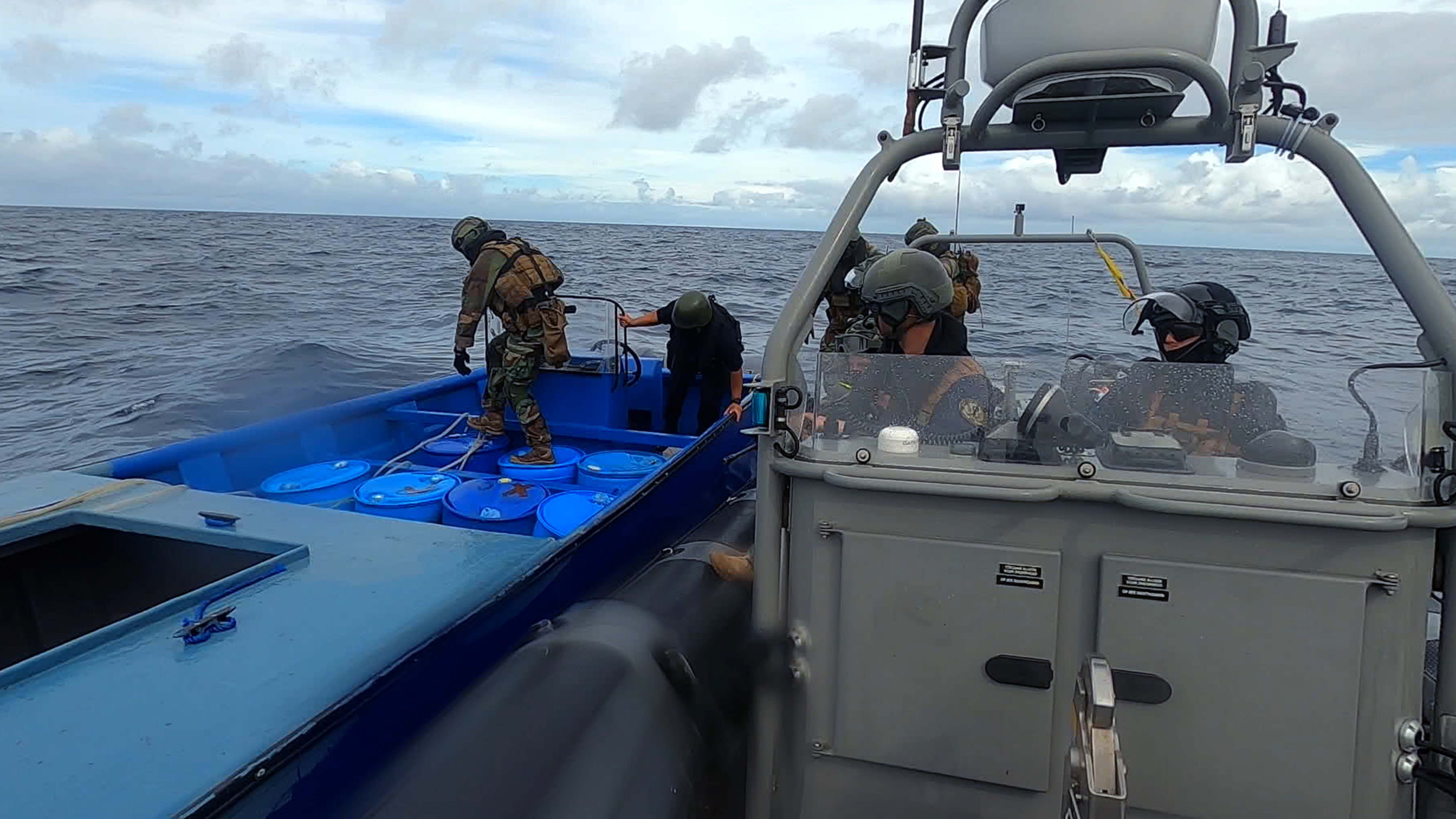 The boarding team with the go fast boat. This is from Dutch Caribbean Coast Guard. [Photo of the day - January 2025]