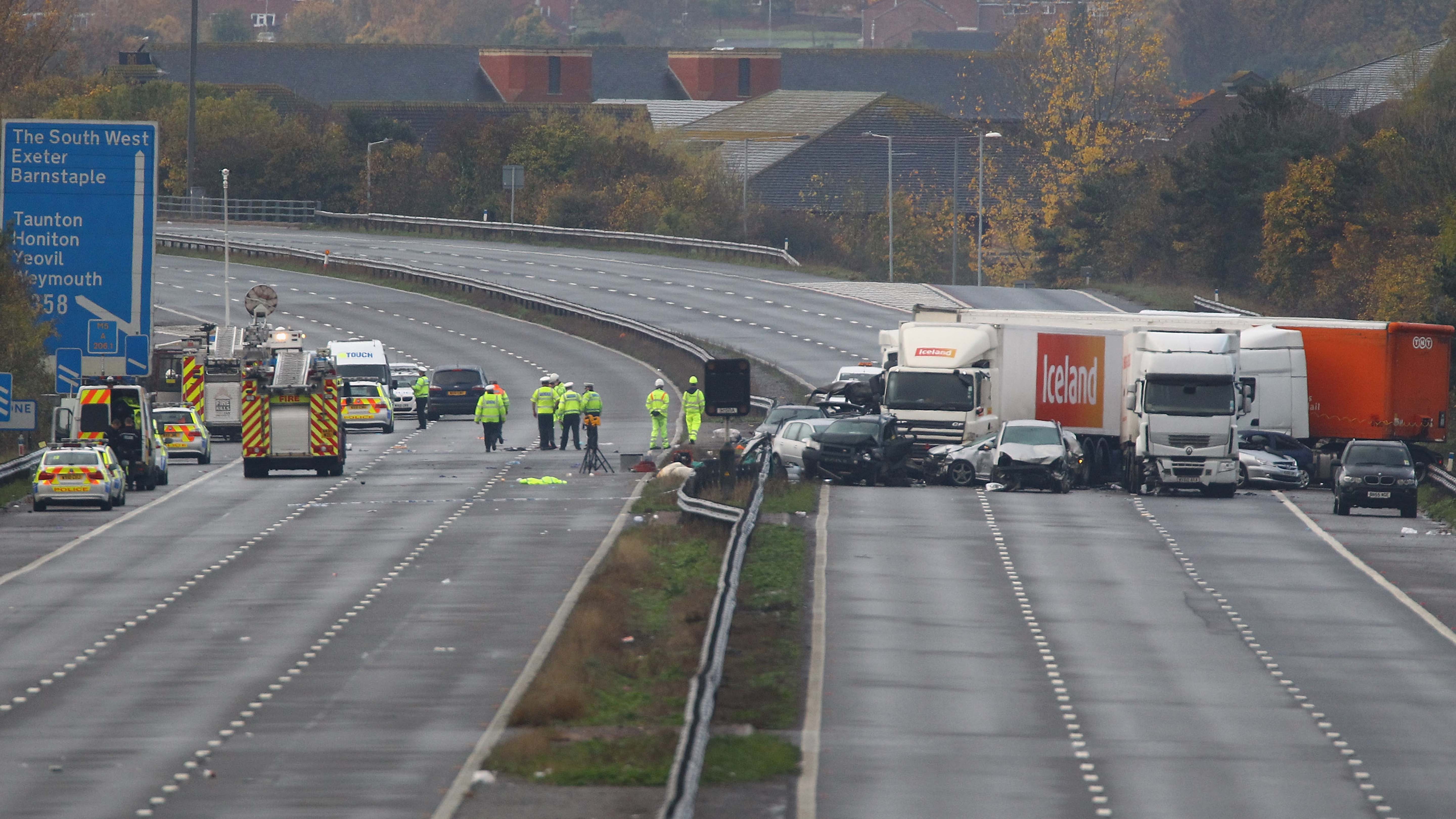 Emergency services continue to attend the scene of a multiple fatal collision near Junction 25... [Photo of the day - January 2025]