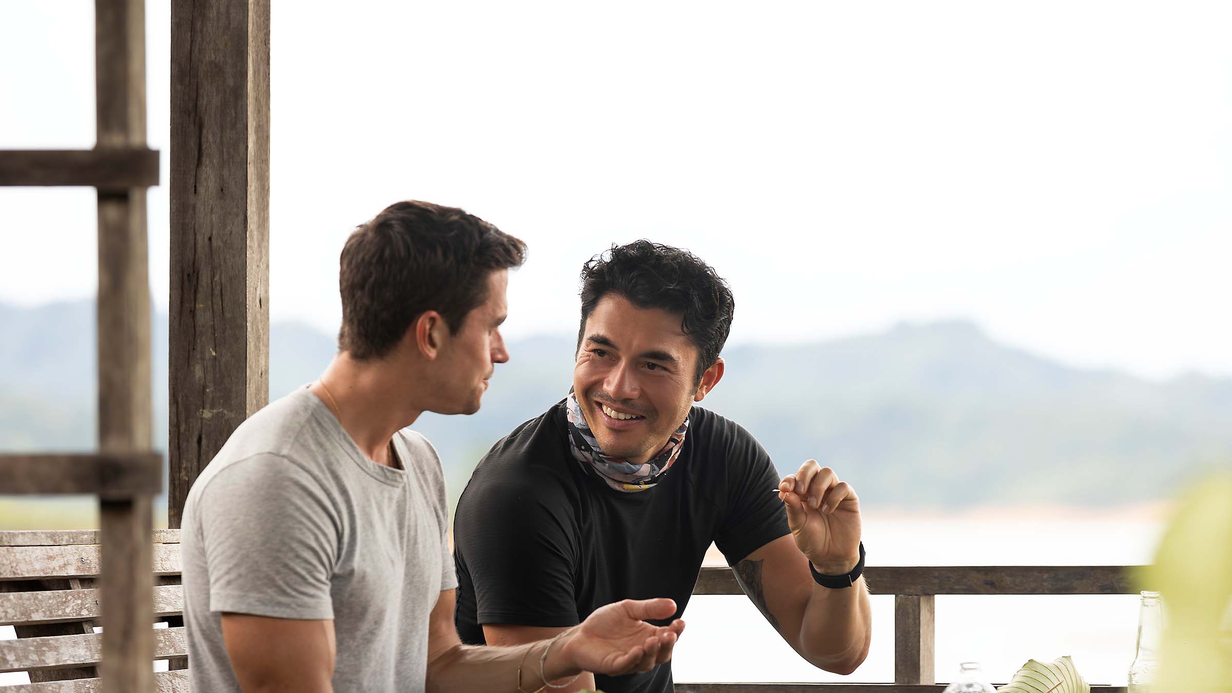 Antoni Porowski and Henry Golding taste the Ikan Semah.  This is from No Taste Like Home with... [Photo of the day - March 2025]