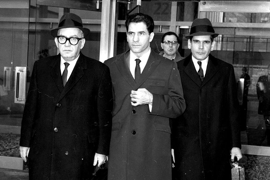 USA:  January 23, Colombo Crime Family underboss, John "Sonny" Franzese (center) leaves court... [Photo of the day - October 2013]