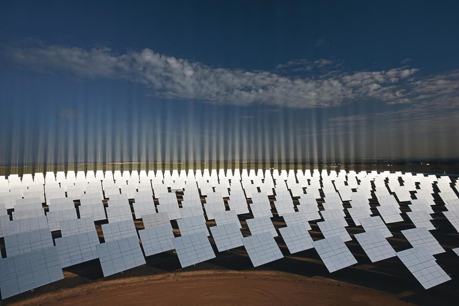 Mirrors catch sunlight at an electric plant in Seville. [Photo of the day - February 2011]