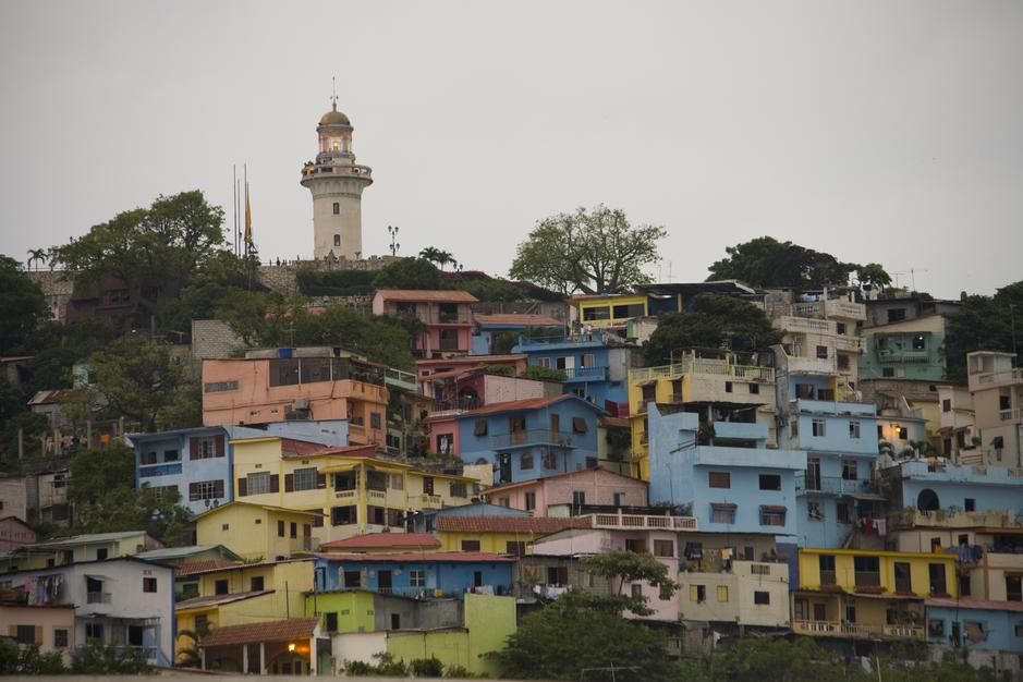 A colourful mix of houses and the lighthouse of Santa Ana Hill, Barrio Las Penas Guayaquil. Ecuador [Photo of the day - August 2011]