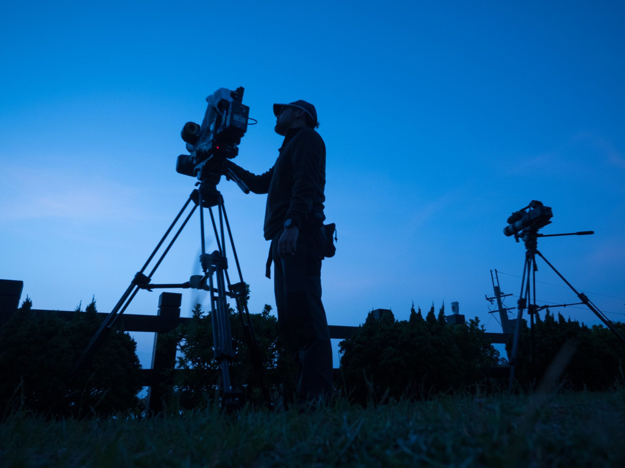 Crew are filming in the night. [Photo of the day - July 2015]