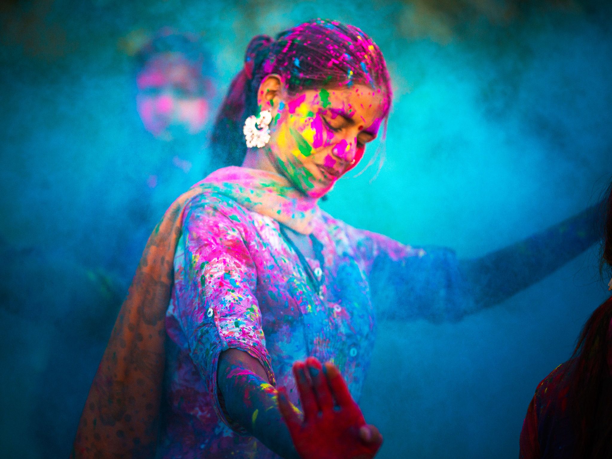 A woman celebrating during the Holi Festival in India.
This image is from The Story of God with... [Photo of the day - April 2016]