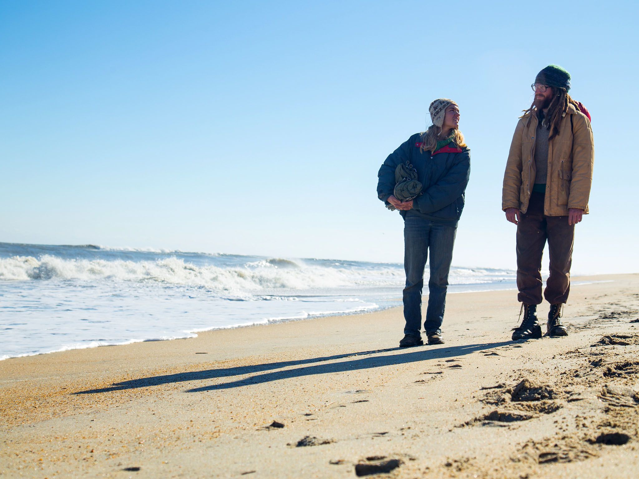 Cape Hatteras, N.C.: Tony and Amelia looking at each other on the beach. This image is from Live... [Photo of the day - October 2016]