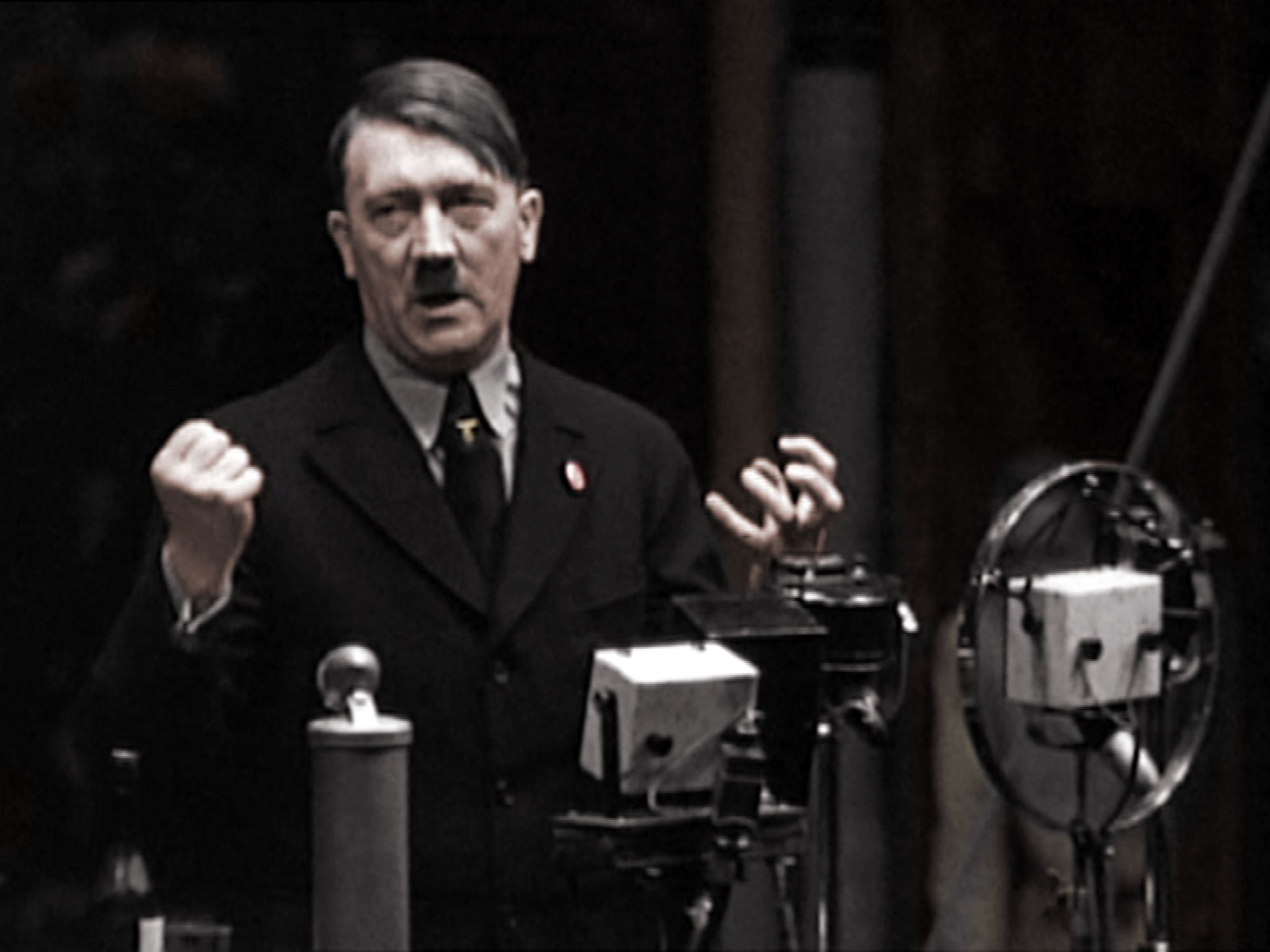 Germany, September, 1933: Adolf Hitler explains he comes from a poor background to workers from... [Photo of the day - May 2017]