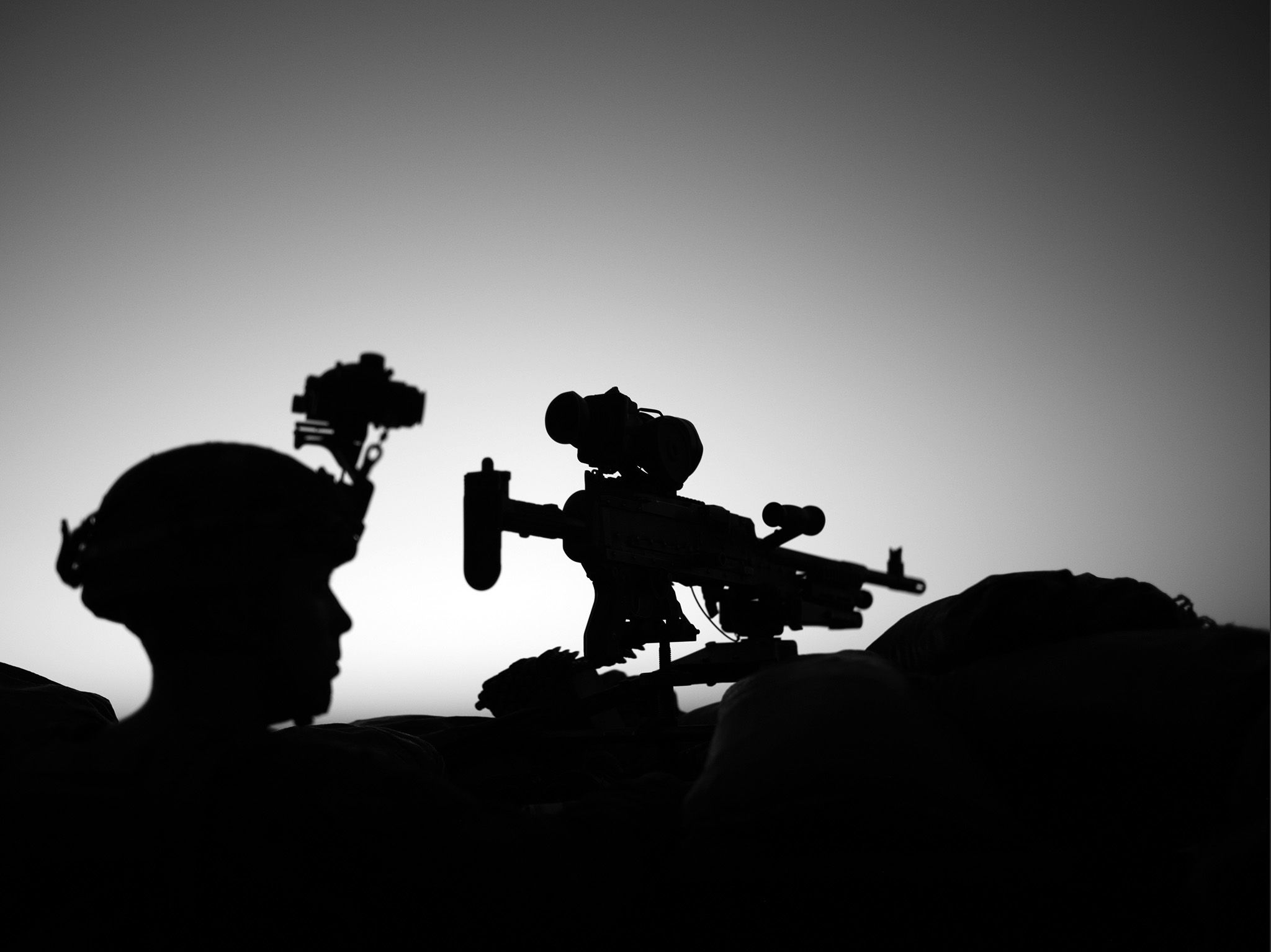 Afghanistan:  A Marine in silhouette.  This image is from Chain of Command. [Photo of the day - February 2018]