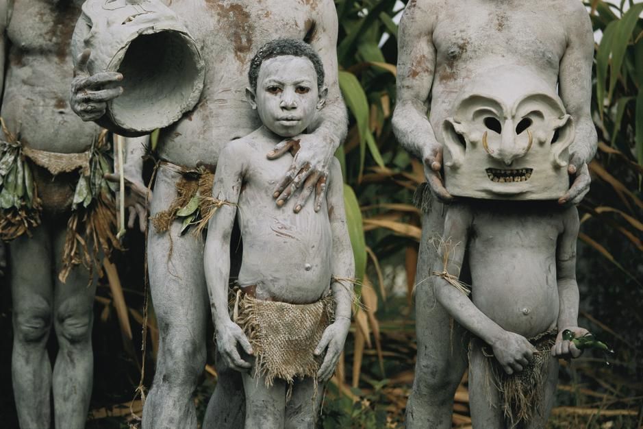 Young Asaro Mudmen at the annual tribal sing-sing at Garoka. Papua New Guinea. [Photo of the day - August 2011]